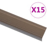 Portaikon suojukset L-muotoiset 15 kpl alumiini 100 cm ruskea