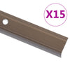 Portaikon suojukset L-muotoiset 30 kpl alumiini 67 cm ruskea