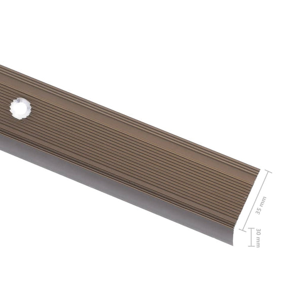 Portaikon suojukset L-muotoiset 30 kpl alumiini 67 cm ruskea