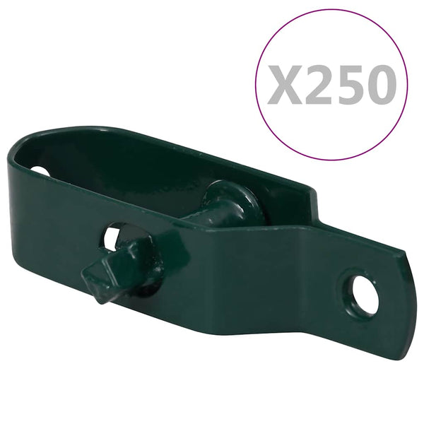 Aitavaijerin kiristimet 250 kpl 90 mm teräs vihreä
