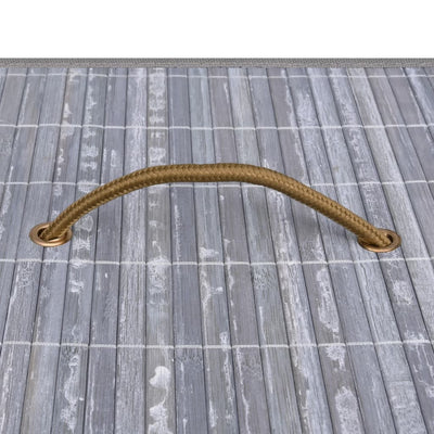 Harmaa bambu pyykkikori Ienciu 72 l (2 osiota)