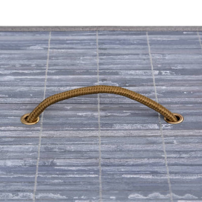 Harmaa bambu pyykkikori Ienciu 100 l (2 osiota)