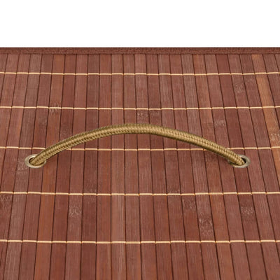 Ruskea bambu pyykkikori Ienciu 72 l (2 osiota)