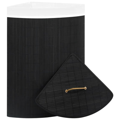 Musta bambu kulmapyykkikori Matoes 60 l