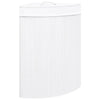 Valkoinen bambu kulmapyykkikori Matoes 60 l