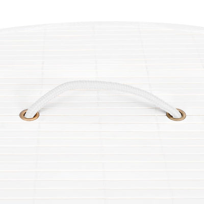 Valkoinen bambu kulmapyykkikori Matoes 60 l