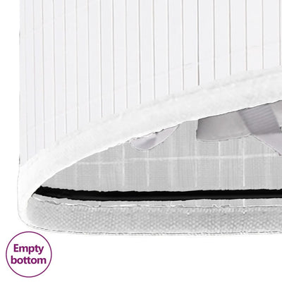 Valkoinen bambu kulmapyykkikori Matoes 60 l