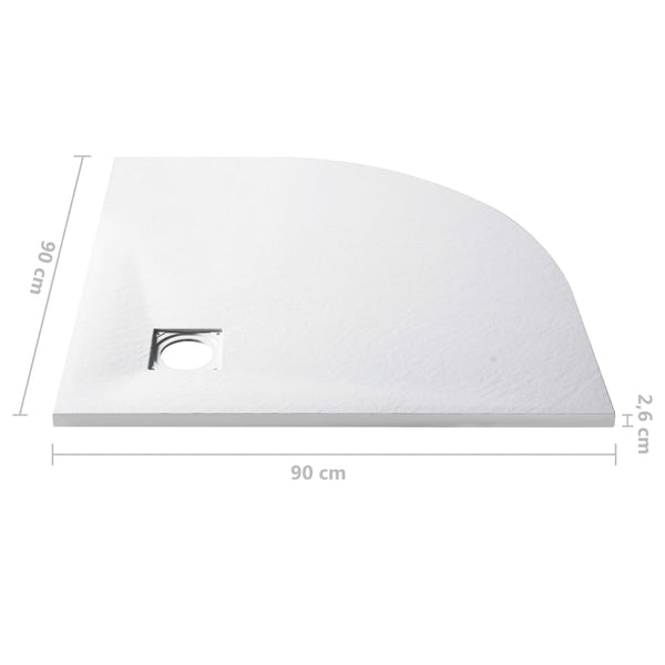 Valkoinen suihkualusta Beatris 90x90cm