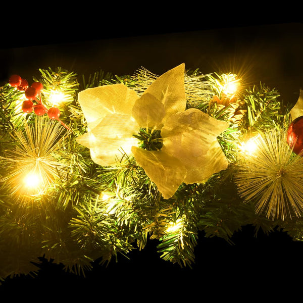 Vihreä joulukaari led-valoilla Maciuca 90cm (pvc)