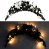Musta joulukaari led-valoilla Maciuca 90cm (pvc)