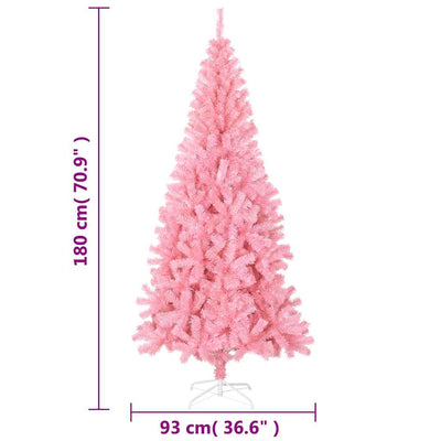 Pinkki tekojoulukuusi jalustalla Pasaj 180cm (pvc)