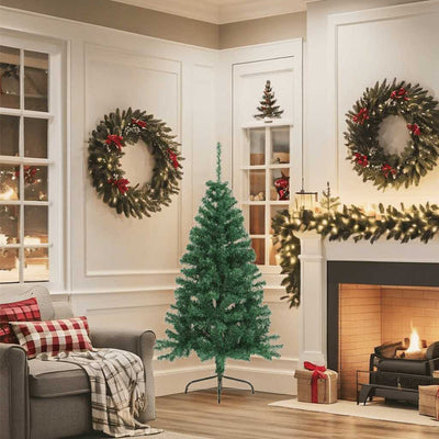 Vihreä tekojoulukuusen puolikas jalustalla Agr 150cm (pvc)