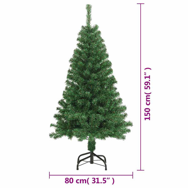 Vihreä tekojoulukuusi paksuilla oksilla Naxeia 150cm (pvc)