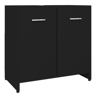 Kylpyhuonekaappi musta 60x33x61 cm tekninen puu