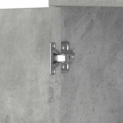 Betoninharmaa kylpyhuonekaappi Oprea 30x30x183,5cm (puinen)