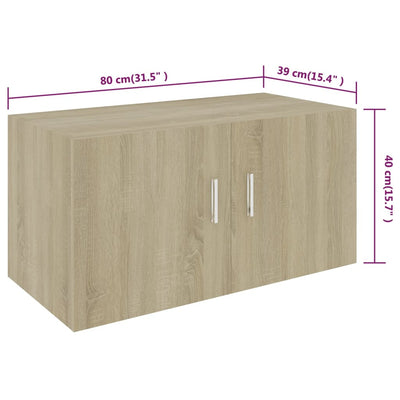 Seinäkaappi Sonoma tammi 80x39x40 cm tekninen puu