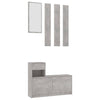 Eteisen säilytysyksikkö betoninharmaa 100x25x76,5 cm lastulevy