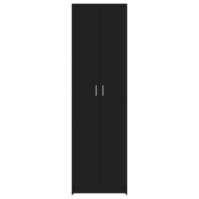 Eteisen vaatekaappi musta 55x25x189 cm tekninen puu