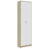 Eteisen vaatekaappi valk./Sonoma-tammi 55x25x189 cm lastulevy