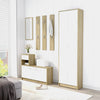 Eteisen vaatekaappi valk./Sonoma-tammi 55x25x189 cm lastulevy