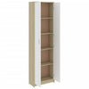 Eteisen vaatekaappi valk./Sonoma-tammi 55x25x189 cm lastulevy