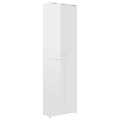 Eteisen vaatekaappi korkeakiilto valk 55x25x189 cm tekninen puu