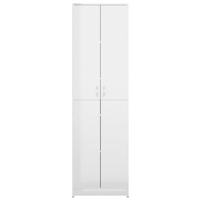 Eteisen vaatekaappi korkeakiilto valk 55x25x189 cm tekninen puu