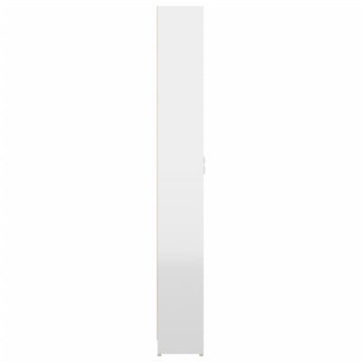 Eteisen vaatekaappi korkeakiilto valk 55x25x189 cm tekninen puu