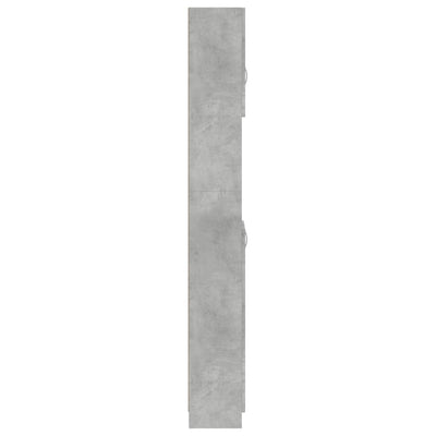 Kylpyhuonekaappi betoninharmaa 32x25,5x190 cm tekninen puu