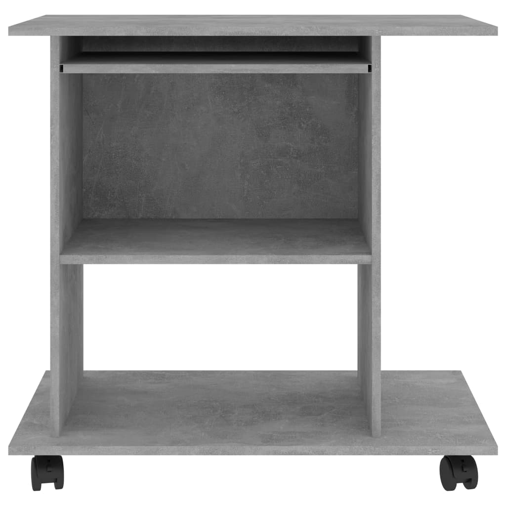 Betoninharmaa tietokonepöytä Tasita 80x50x75cm (puinen)