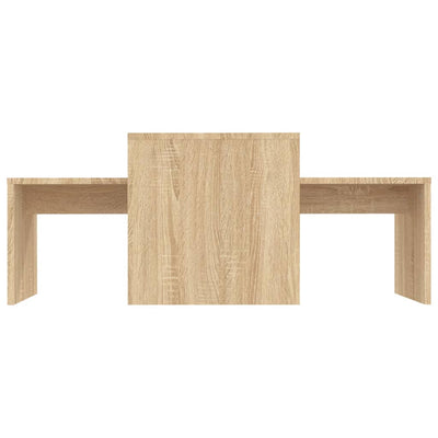 Sohvapöytäsarja Sonoma-tammi 100x48x40 cm lastulevy