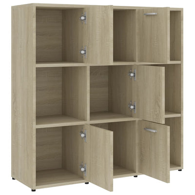 Kirjahylly Sonoma-tammi 90x30x90 cm tekninen puu