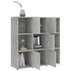 Kirjahylly betoninharmaa 90x30x90 cm tekninen puu