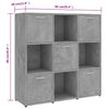 Kirjahylly betoninharmaa 90x30x90 cm tekninen puu