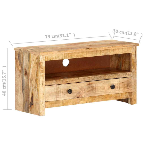 TV-taso 79x30x40 cm karkea mangopuu