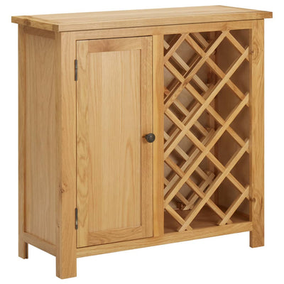 Viinikaappi 11 pullolle 80x32x80 cm täysi tammi