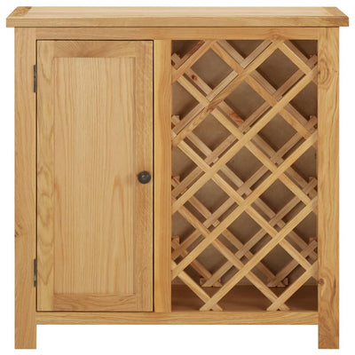 Viinikaappi 11 pullolle 80x32x80 cm täysi tammi
