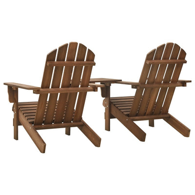 Adirondack puutarhatuolit teepöydällä täysi kuusi ruskea