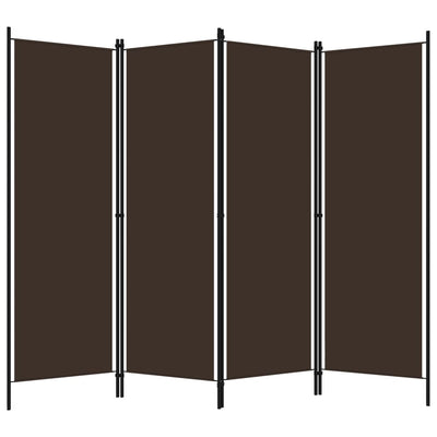 4-paneelinen tilanjakaja ruskea 200x180 cm