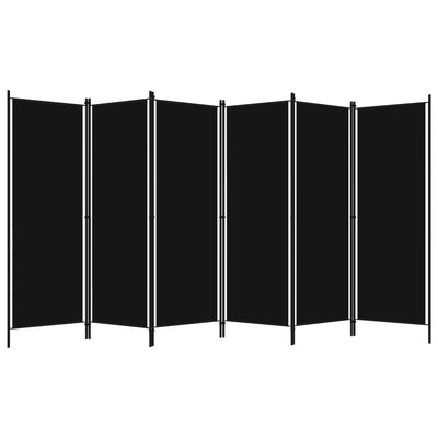 6-paneelinen tilanjakaja musta 300x180 cm