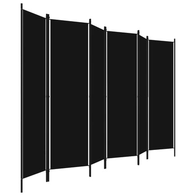 6-paneelinen tilanjakaja musta 300x180 cm