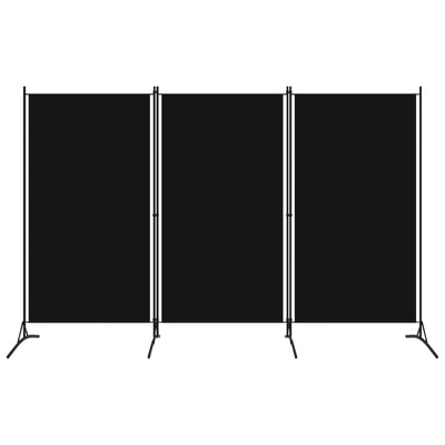 3-paneelinen tilanjakaja musta 260x180 cm