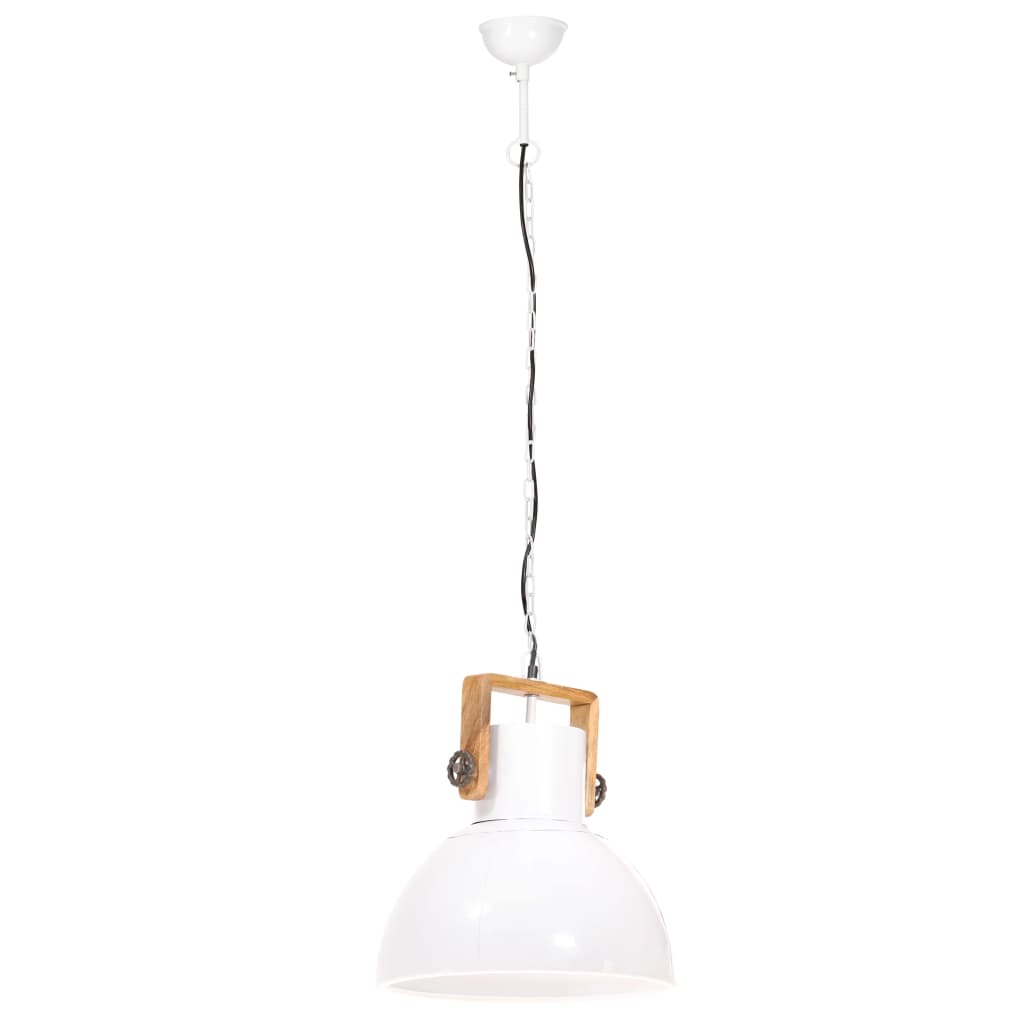 Valkoinen teollistyylinen riippuvalaisin Adelea 40cm (25 w, pyöreä, e27)