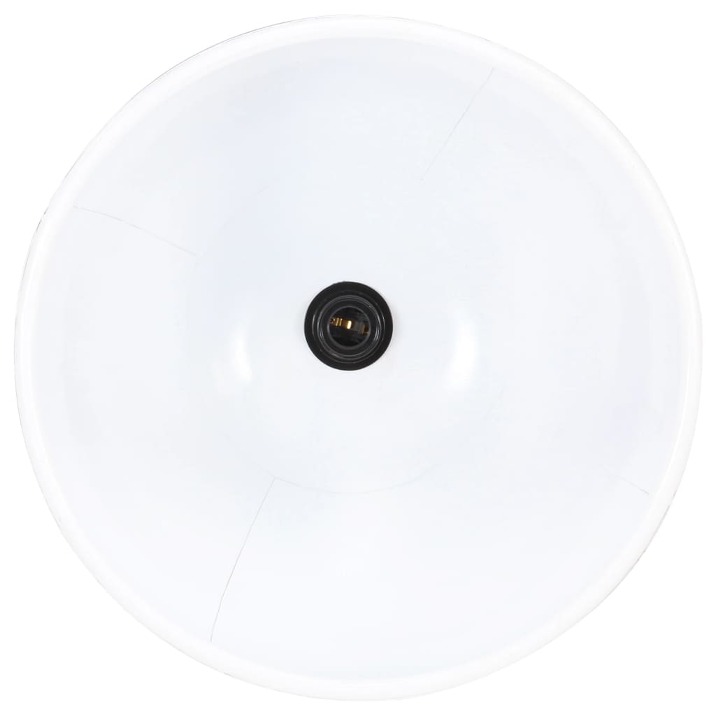 Valkoinen teollistyylinen riippuvalaisin Adelea 40cm (25 w, pyöreä, e27)