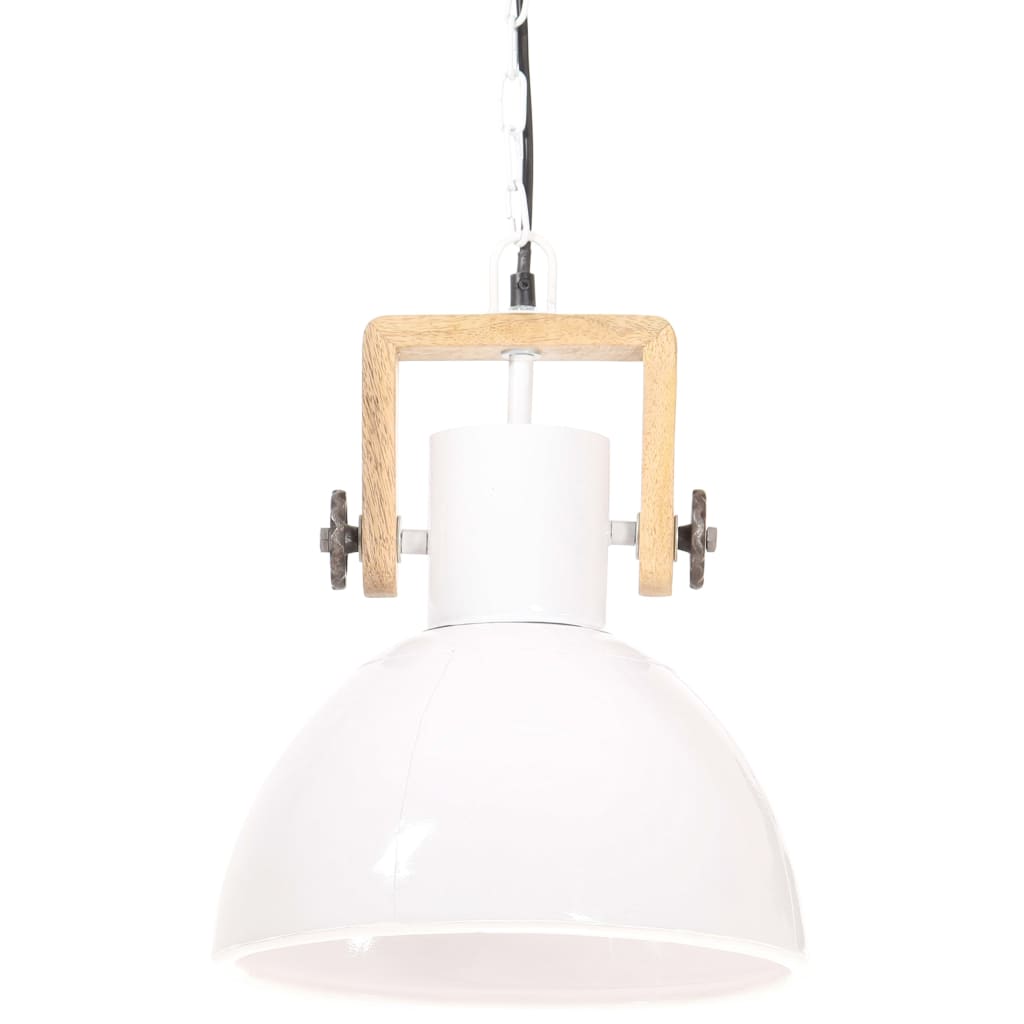 Valkoinen teollistyylinen riippuvalaisin Adelea 30cm (25 w, pyöreä, e27)