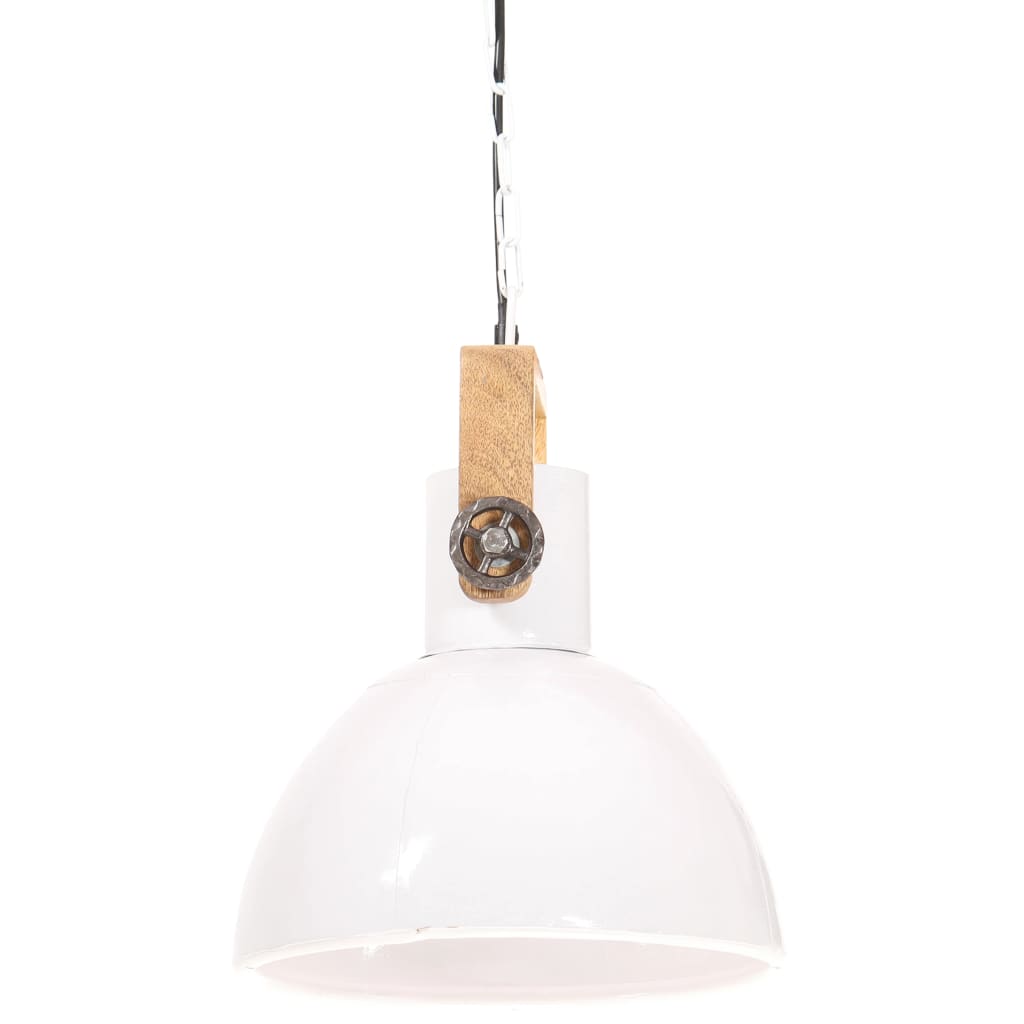 Valkoinen teollistyylinen riippuvalaisin Adelea 30cm (25 w, pyöreä, e27)