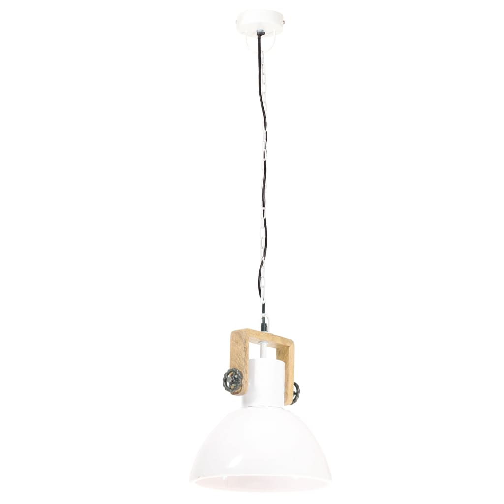 Valkoinen teollistyylinen riippuvalaisin Adelea 30cm (25 w, pyöreä, e27)