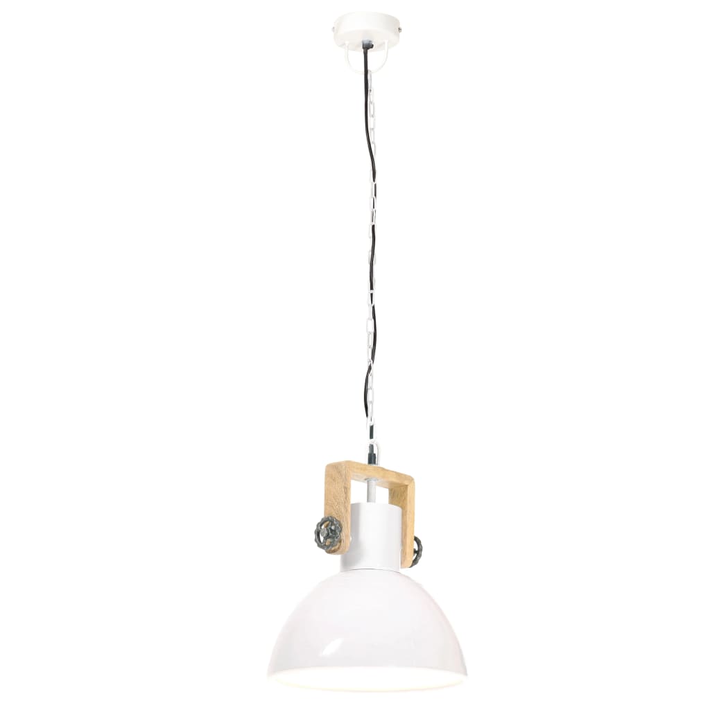 Valkoinen teollistyylinen riippuvalaisin Adelea 30cm (25 w, pyöreä, e27)