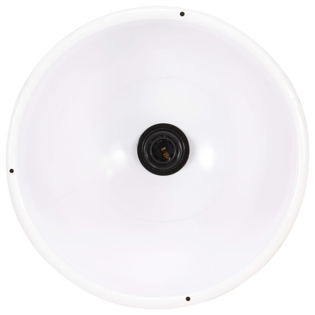 Valkoinen teollistyylinen riippuvalaisin Adelea 30cm (25 w, pyöreä, e27)