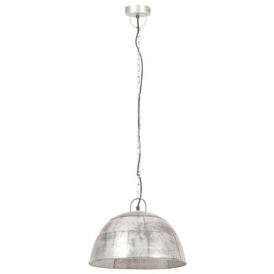 Teollistyylinen riippuvalaisin 25 W hopea pyöreä 41 cm E27